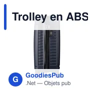 Trolley en ABS personnalisable avec logo - Modèle Elke - Miniature 7