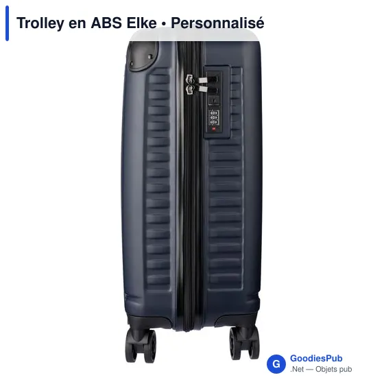 Trolley en ABS personnalisable avec logo - Modèle Elke - Image 7