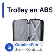 Trolley en ABS personnalisable avec logo - Modèle Elke - Miniature 10
