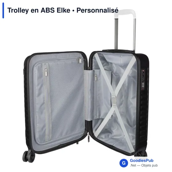 Trolley en ABS personnalisable avec logo - Modèle Elke - Image 10