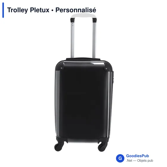 Trolley personnalisable avec logo - Valise Pletux - Image 2