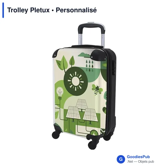Trolley personnalisable avec logo - Valise Pletux - Image 3