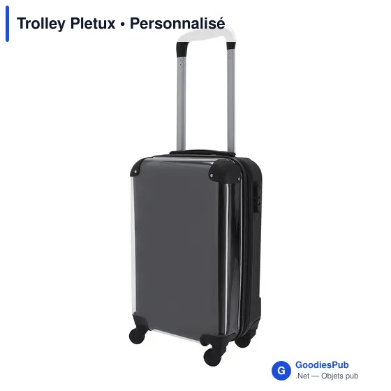 Trolley personnalisable avec logo - Valise Pletux - Image 4
