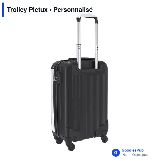 Trolley personnalisable avec logo - Valise Pletux - Image 5