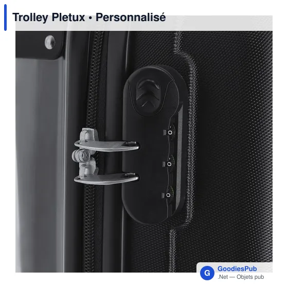 Trolley personnalisable avec logo - Valise Pletux - Image 6