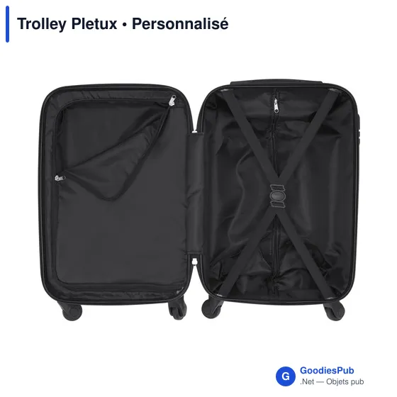 Trolley personnalisable avec logo - Valise Pletux - Image 7