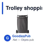 Trolley shopping personnalisable en polyester avec logo - Susanita - Miniature 1