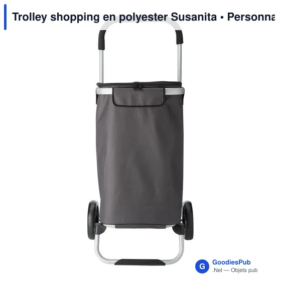 Trolley shopping personnalisable en polyester avec logo - Susanita - Image 1