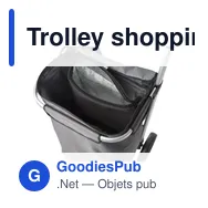Trolley shopping personnalisable en polyester avec logo - Susanita - Miniature 4