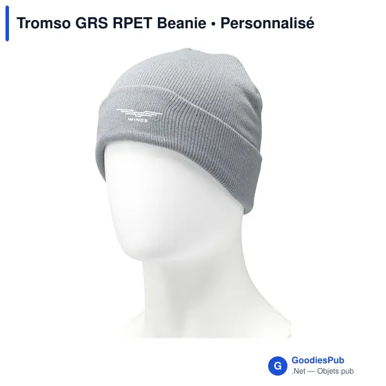 Bonnet personnalisable Tromso GRS RPET avec logo - Image 4
