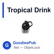 Bouteille d'eau personnalisable Tropical Drink 700 ml avec logo - Miniature 1