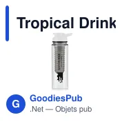 Bouteille d'eau personnalisable Tropical Drink 700 ml avec logo - Miniature 3
