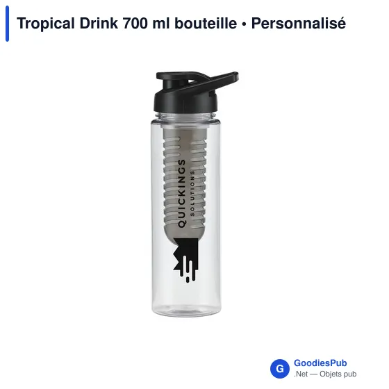 Bouteille d'eau personnalisable Tropical Drink 700 ml avec logo - Image 3