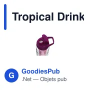 Bouteille d'eau personnalisable Tropical Drink 700 ml avec logo - Miniature 4
