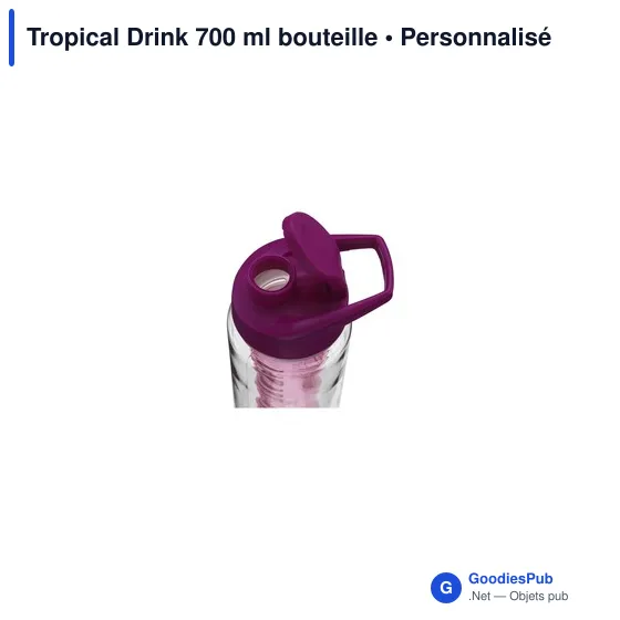 Bouteille d'eau personnalisable Tropical Drink 700 ml avec logo - Image 4
