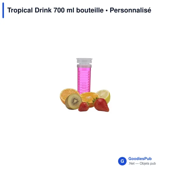Bouteille d'eau personnalisable Tropical Drink 700 ml avec logo - Image 5