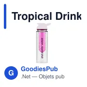 Bouteille d'eau personnalisable Tropical Drink 700 ml avec logo - Miniature 6
