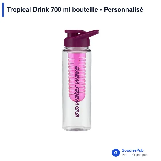 Bouteille d'eau personnalisable Tropical Drink 700 ml avec logo - Image 6