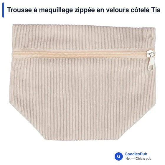 Trousse à maquillage zippée en velours côtelé Tia - Image 22