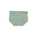 Variante vert pastel - Trousse à maquillage zippée en velours côtelé Tia