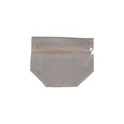Variante gris - Trousse à maquillage zippée en velours côtelé Tia