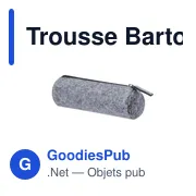 Trousse à stylo personnalisable Bartox avec logo en RPET - Miniature 1