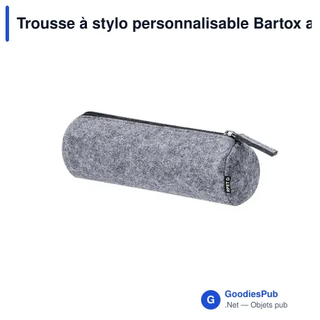Trousse à stylo personnalisable Bartox avec logo en RPET