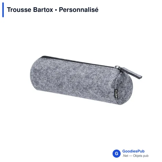 Trousse à stylo personnalisable Bartox avec logo en RPET - Image 1