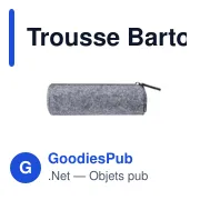 Trousse à stylo personnalisable Bartox avec logo en RPET - Miniature 2