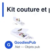 Kit couture et pansements de voyage personnalisable avec logo - Boîte PP - Miniature 1