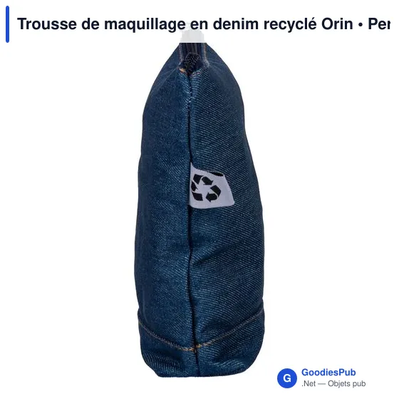 Trousse de maquillage en denim recyclé Orin - Image 4