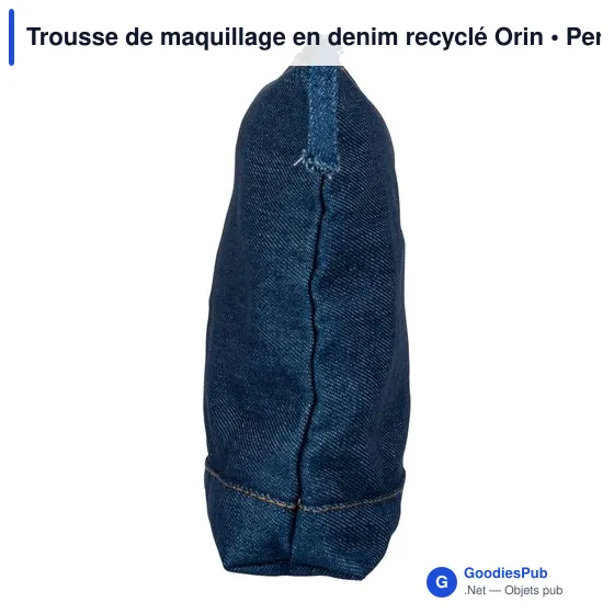 Trousse de maquillage en denim recyclé Orin - Image 6