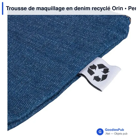 Trousse de maquillage en denim recyclé Orin - Image 7