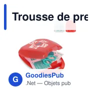 Trousse de premiers secours personnalisable 10 pièces avec logo - Elbrus - Miniature 1