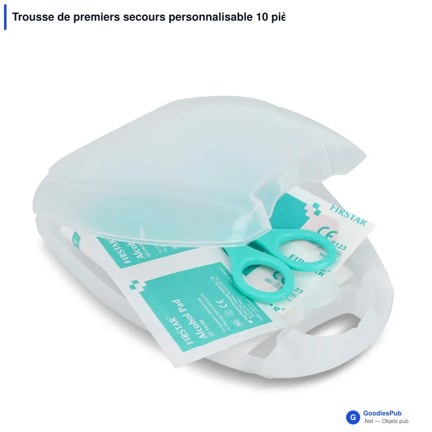 Trousse de premiers secours personnalisable 10 pièces avec logo - Elbrus - Image 2