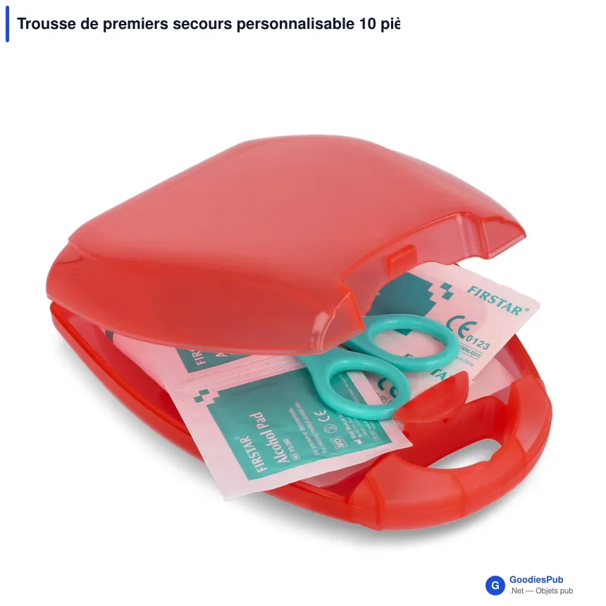 Trousse de premiers secours personnalisable 10 pièces avec logo - Elbrus - Image 3