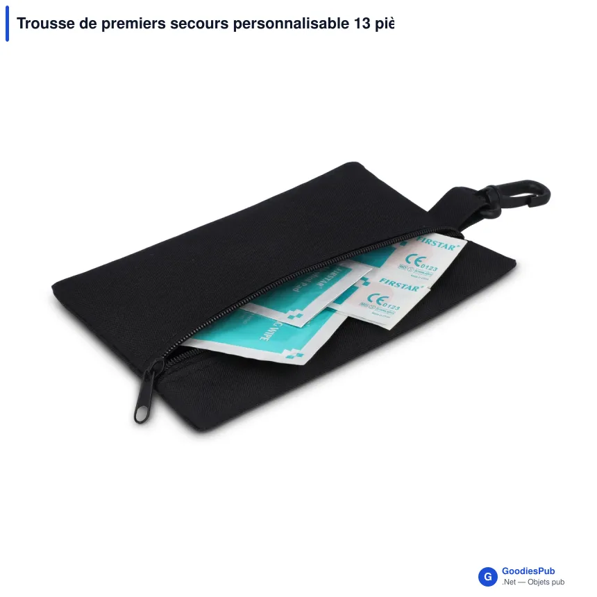 Trousse de premiers secours personnalisable 13 pièces avec logo - Denali - Image 2