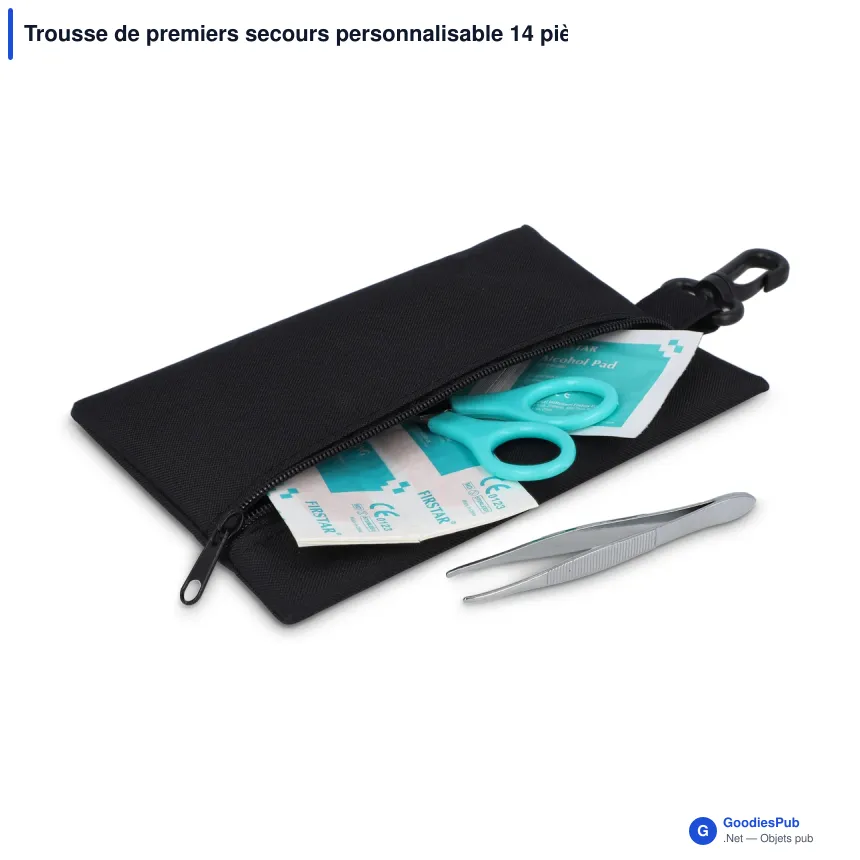 Trousse de premiers secours personnalisable 14 pièces avec logo - Rora - Image 2
