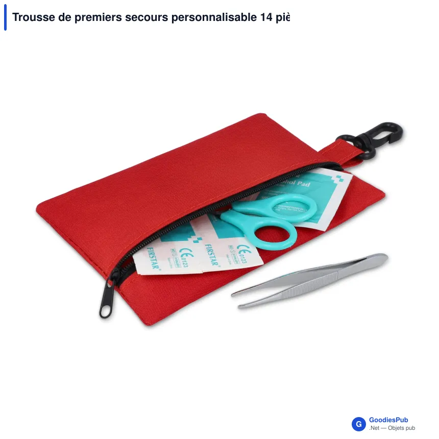 Trousse de premiers secours personnalisable 14 pièces avec logo - Rora - Image 3