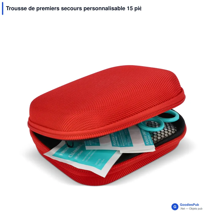 Trousse de premiers secours personnalisable 15 pièces avec logo - Everest - Image 2