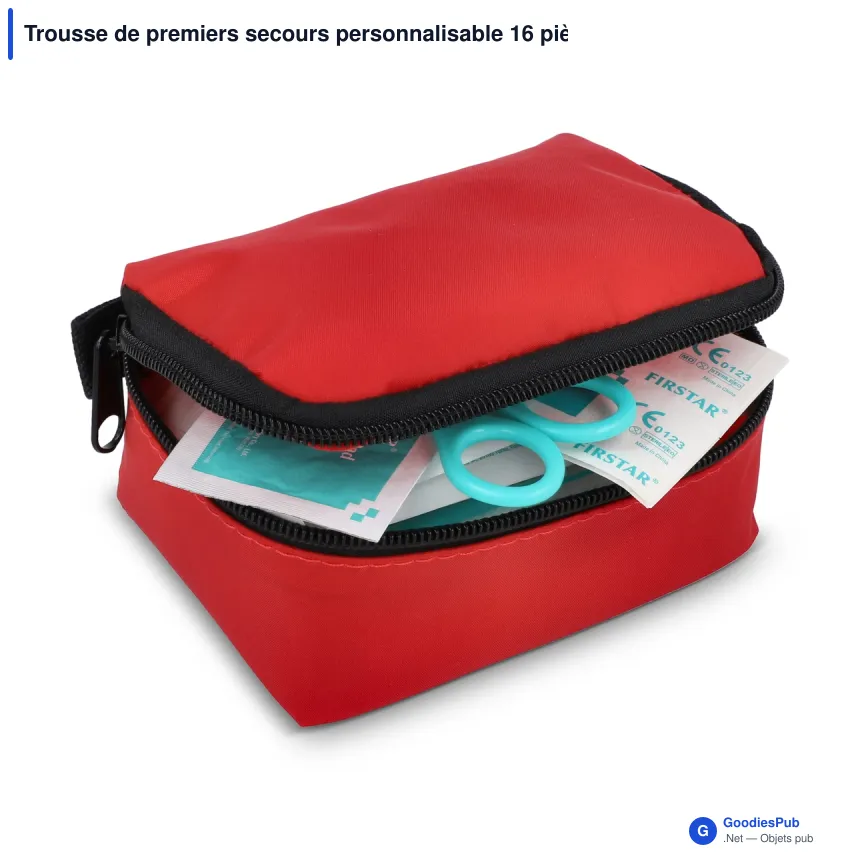 Trousse de premiers secours personnalisable 16 pièces avec logo - Fuji - Image 2