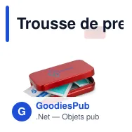 Trousse de premiers secours personnalisable 20 pièces en métal avec logo - Atlas - Miniature 1