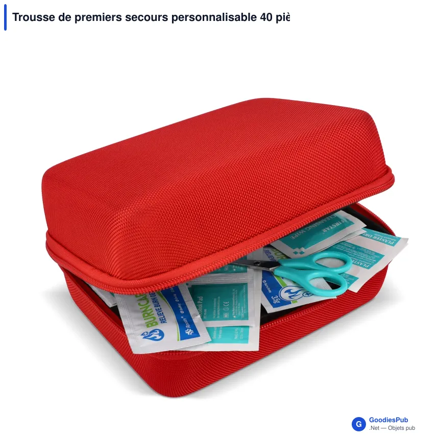 Trousse de premiers secours personnalisable 40 pièces en EVA avec logo - Andes - Image 2