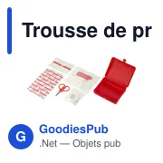 Trousse de premiers secours personnalisable avec logo - 10 pcs - Miniature 1