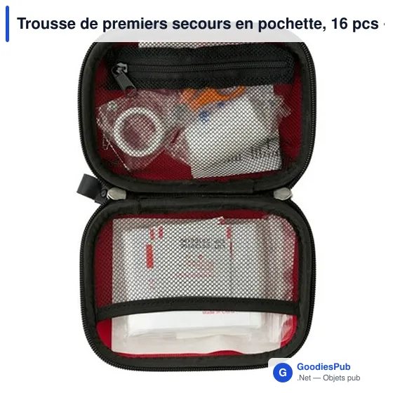 Trousse de premiers secours en pochette, 16 pcs - Image 2