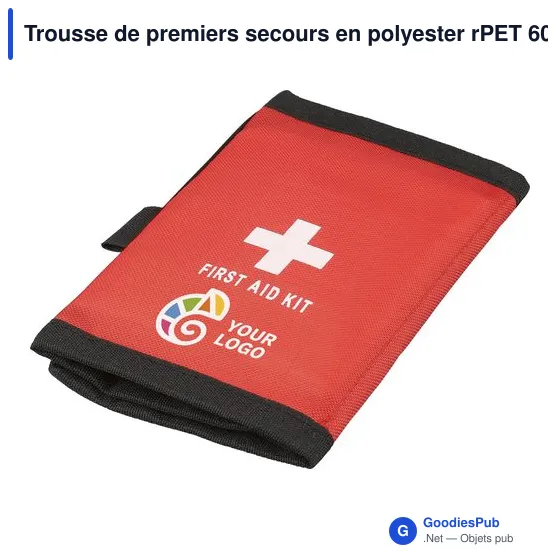 Trousse de premiers secours en polyester rPET 600D Kairo - Image 2