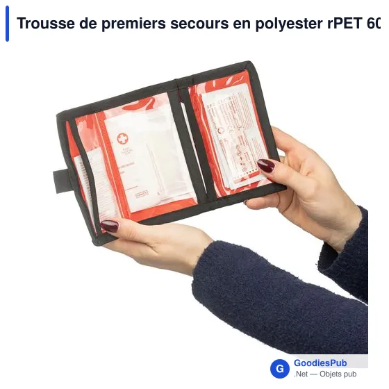 Trousse de premiers secours en polyester rPET 600D Kairo - Image 3