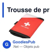 Trousse de premiers secours en polyester rPET 600D Kairo - Miniature 4