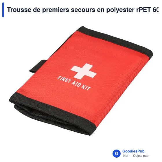 Trousse de premiers secours en polyester rPET 600D Kairo - Image 4