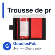 Trousse de premiers secours en polyester rPET 600D Kairo - Miniature 5